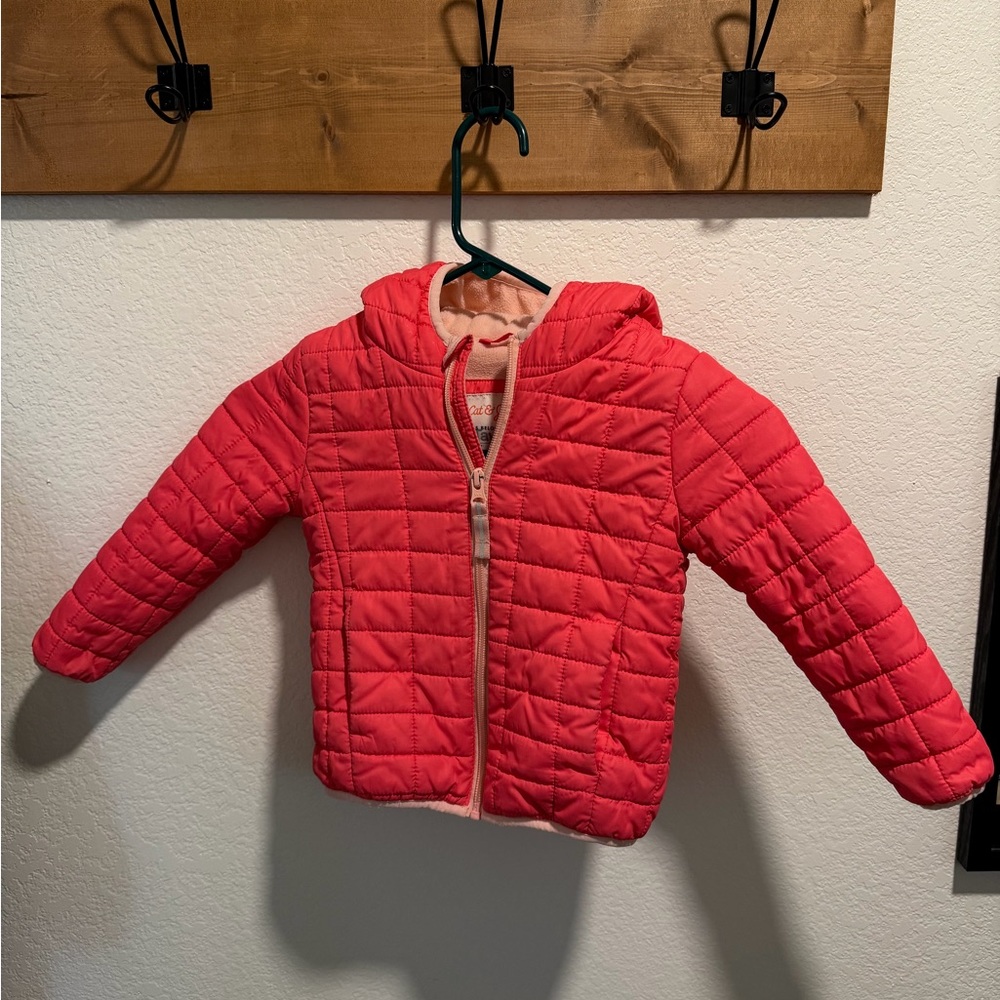Pink Quilted Hooded Jacket Cat & Jack